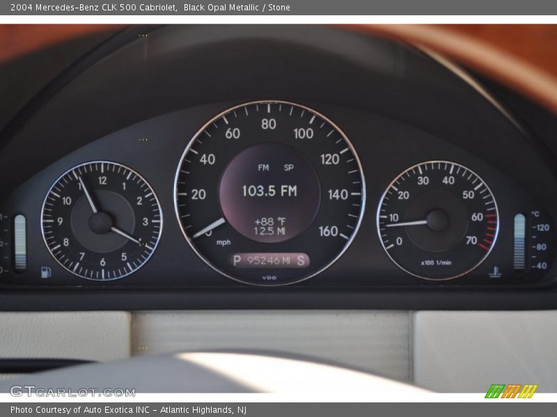 Black Opal Metallic / Stone 2004 Mercedes-Benz CLK 500 Cabriolet