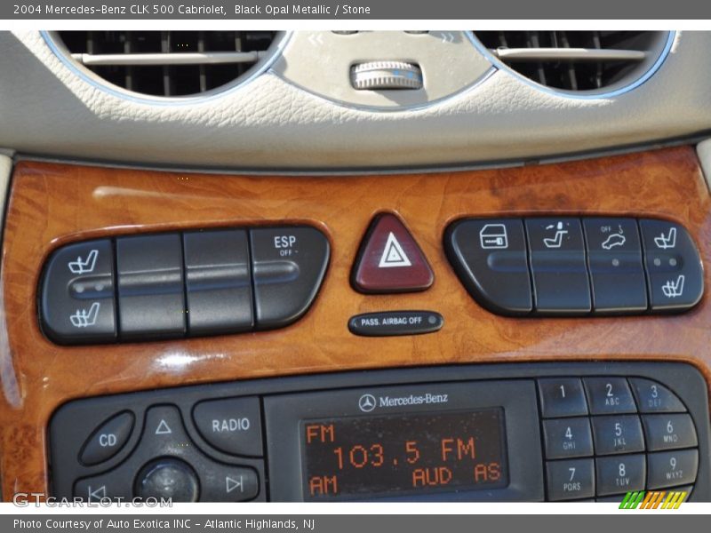 Black Opal Metallic / Stone 2004 Mercedes-Benz CLK 500 Cabriolet