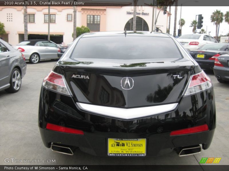 Crystal Black Pearl / Ebony 2010 Acura TL 3.5