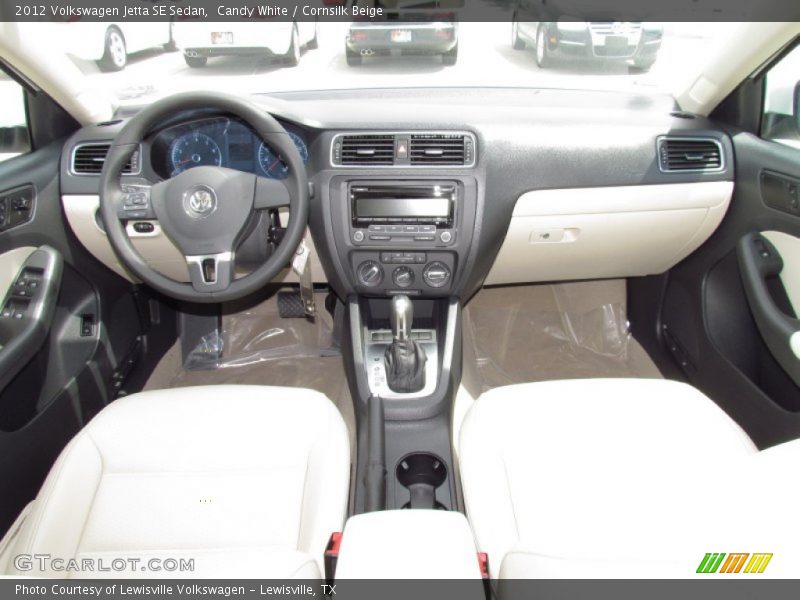 Candy White / Cornsilk Beige 2012 Volkswagen Jetta SE Sedan