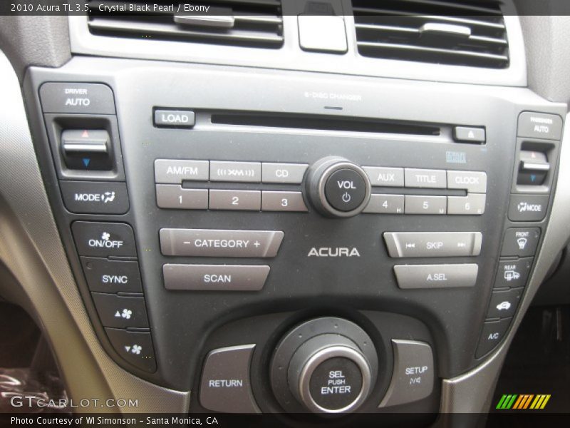 Crystal Black Pearl / Ebony 2010 Acura TL 3.5