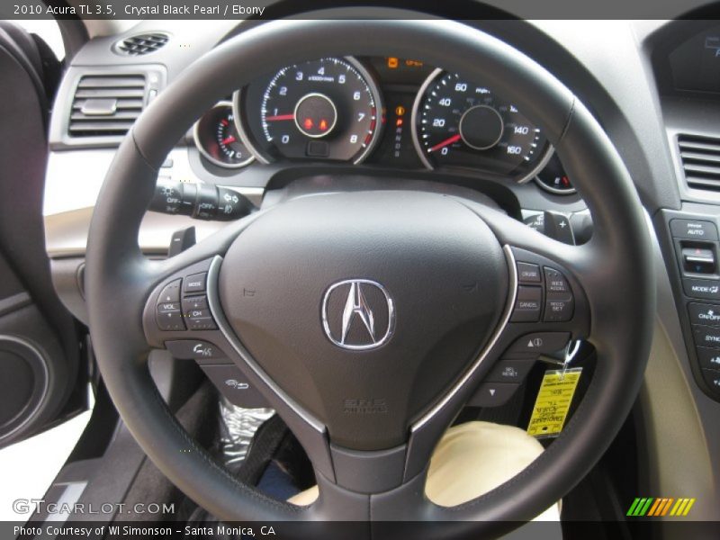 Crystal Black Pearl / Ebony 2010 Acura TL 3.5