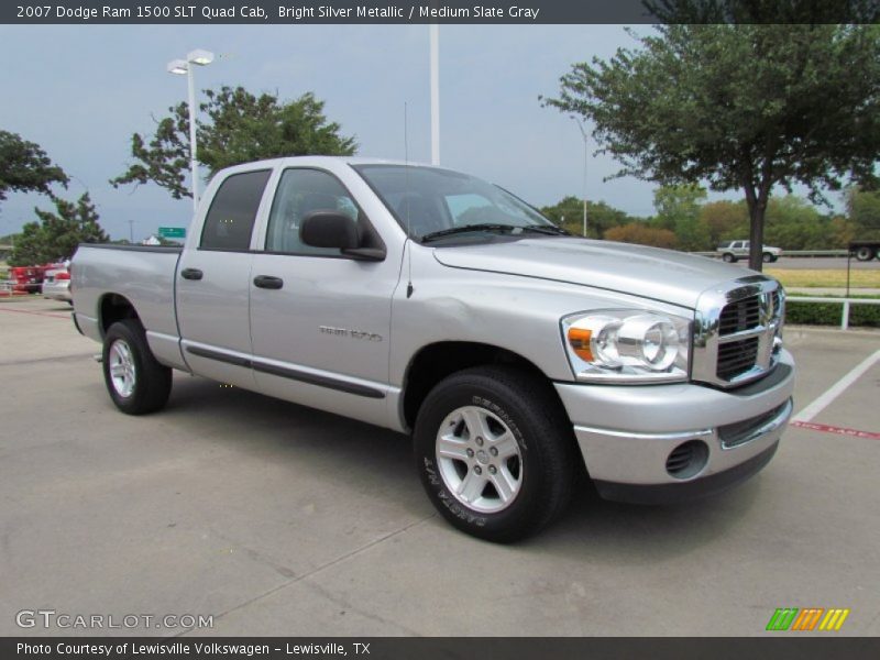 Bright Silver Metallic / Medium Slate Gray 2007 Dodge Ram 1500 SLT Quad Cab