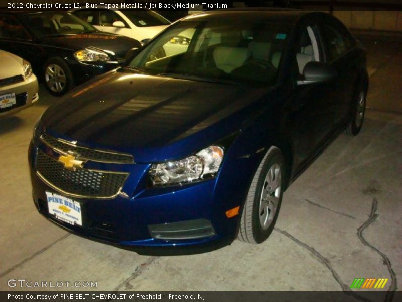 Blue Topaz Metallic / Jet Black/Medium Titanium 2012 Chevrolet Cruze LS