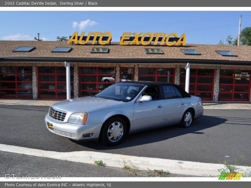 Sterling Silver / Black 2003 Cadillac DeVille Sedan