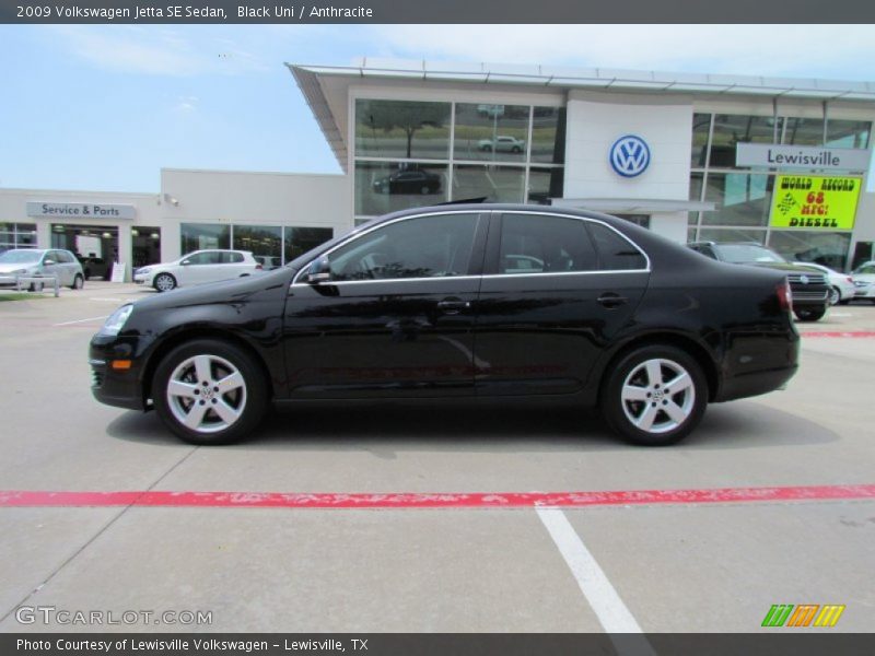 Black Uni / Anthracite 2009 Volkswagen Jetta SE Sedan