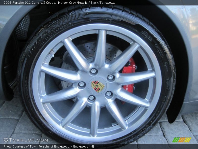 Meteor Grey Metallic / Black/Terracotta 2008 Porsche 911 Carrera S Coupe