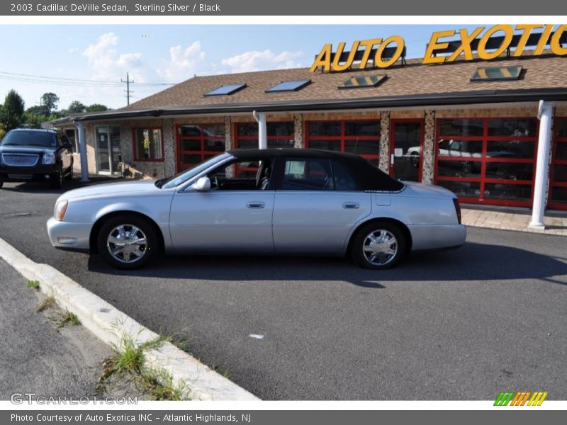 Sterling Silver / Black 2003 Cadillac DeVille Sedan