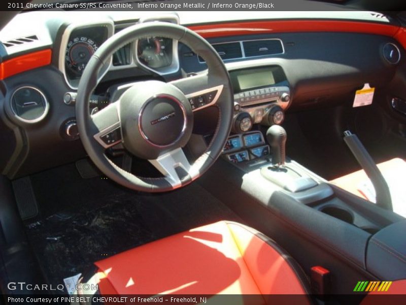 Inferno Orange Metallic / Inferno Orange/Black 2011 Chevrolet Camaro SS/RS Convertible