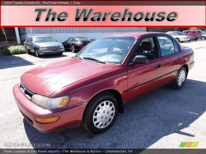 Red Pearl Metallic / Gray 1994 Toyota Corolla DX