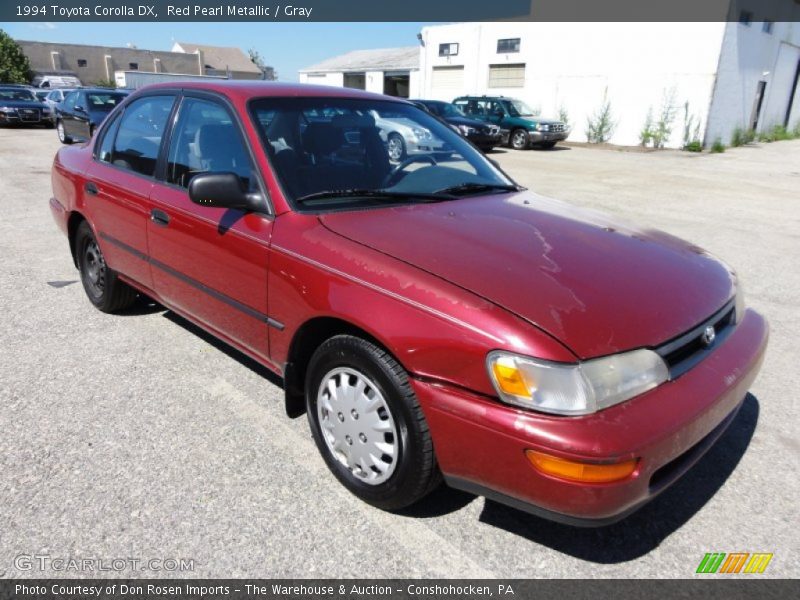 Red Pearl Metallic / Gray 1994 Toyota Corolla DX