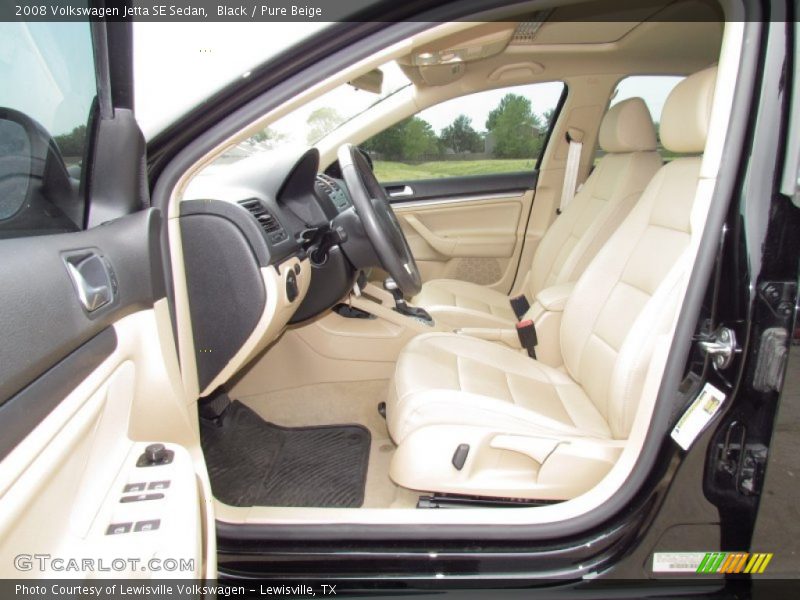 Black / Pure Beige 2008 Volkswagen Jetta SE Sedan