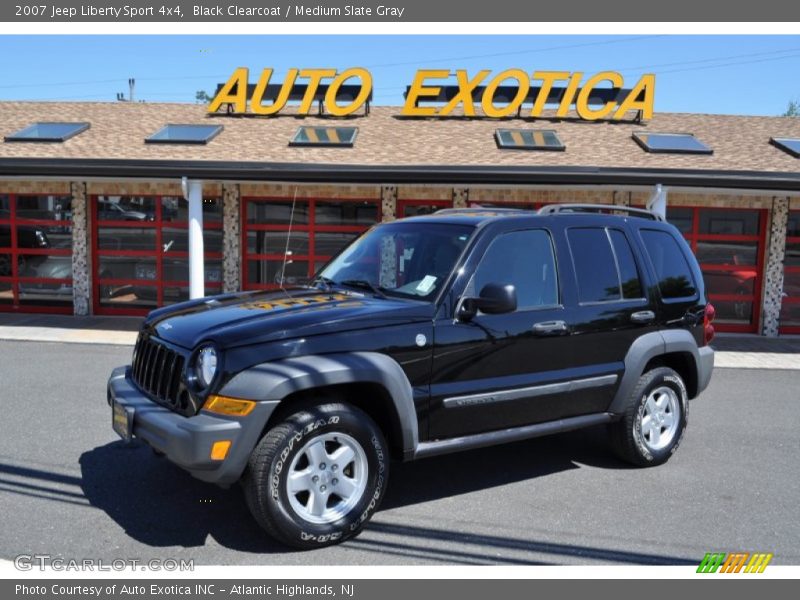 Black Clearcoat / Medium Slate Gray 2007 Jeep Liberty Sport 4x4