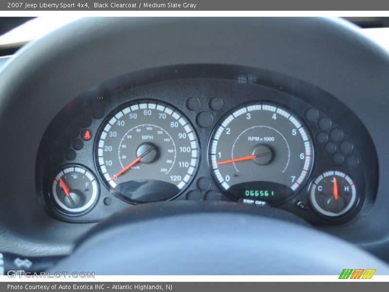 Black Clearcoat / Medium Slate Gray 2007 Jeep Liberty Sport 4x4