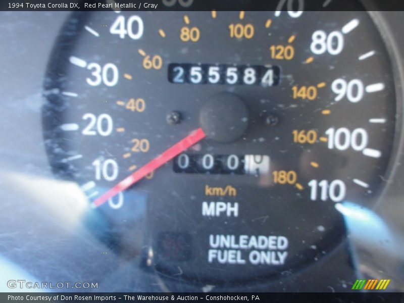 Red Pearl Metallic / Gray 1994 Toyota Corolla DX