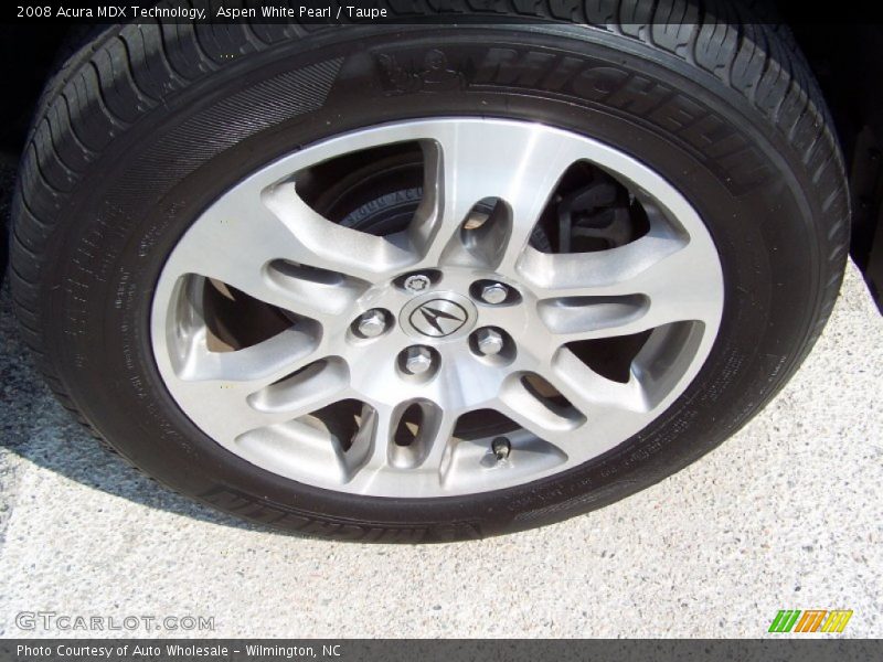 Aspen White Pearl / Taupe 2008 Acura MDX Technology