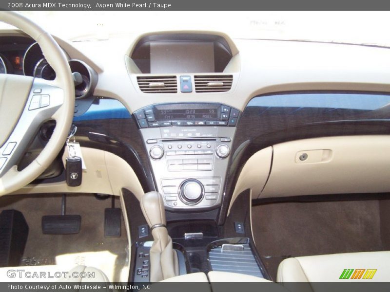Aspen White Pearl / Taupe 2008 Acura MDX Technology