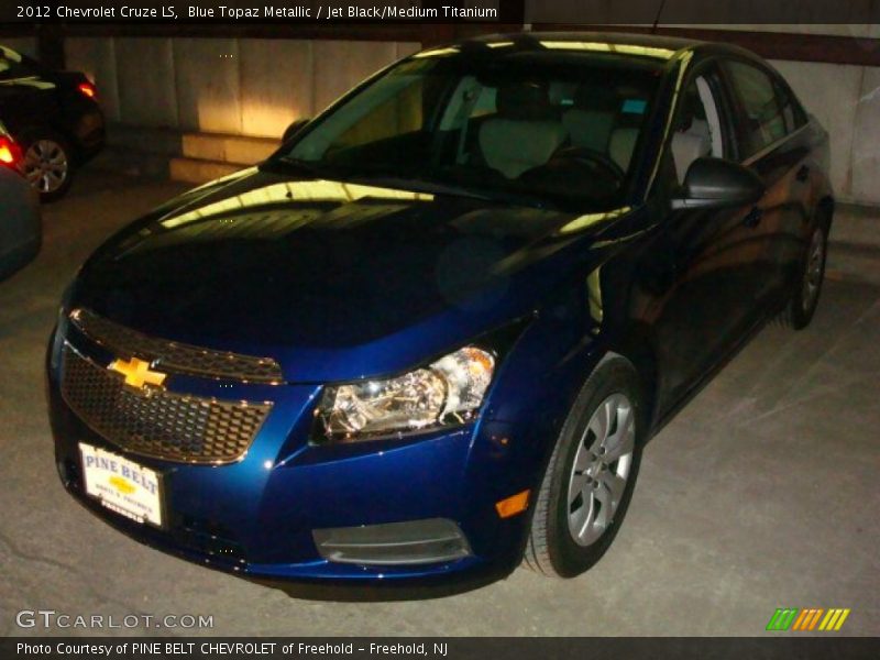 Blue Topaz Metallic / Jet Black/Medium Titanium 2012 Chevrolet Cruze LS