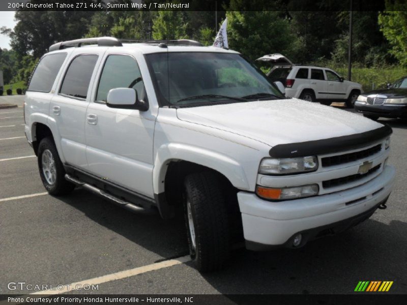 Summit White / Tan/Neutral 2004 Chevrolet Tahoe Z71 4x4