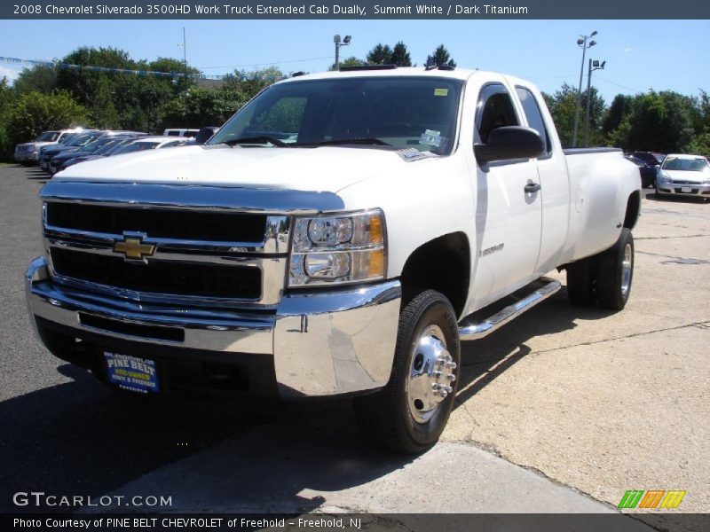 Summit White / Dark Titanium 2008 Chevrolet Silverado 3500HD Work Truck Extended Cab Dually