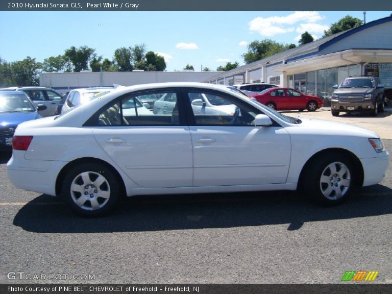Pearl White / Gray 2010 Hyundai Sonata GLS