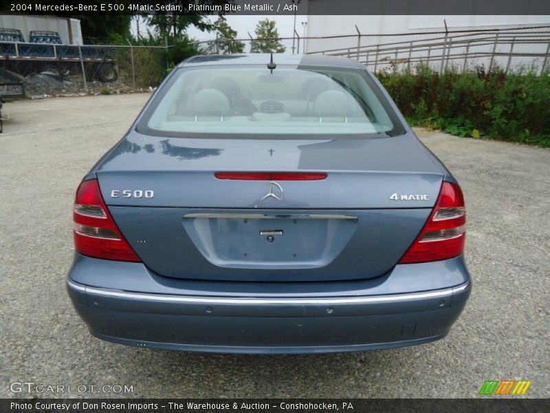 Platinum Blue Metallic / Ash 2004 Mercedes-Benz E 500 4Matic Sedan