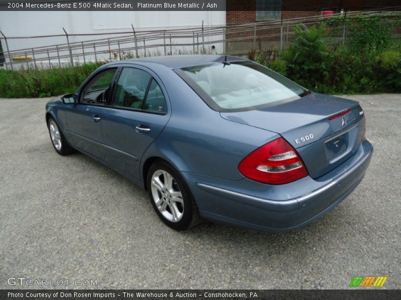 Platinum Blue Metallic / Ash 2004 Mercedes-Benz E 500 4Matic Sedan