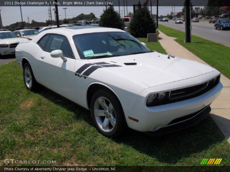 Bright White / Dark Slate Gray 2011 Dodge Challenger R/T Plus