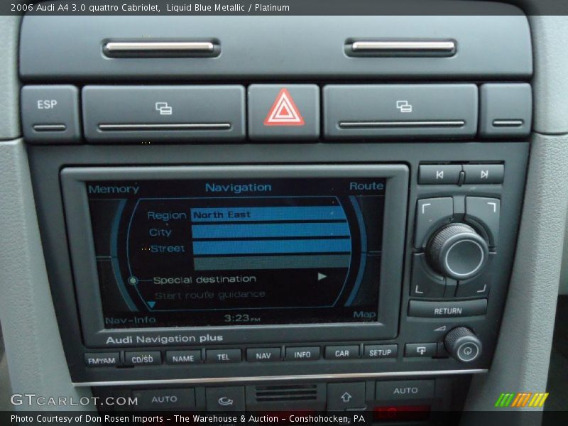 Controls of 2006 A4 3.0 quattro Cabriolet