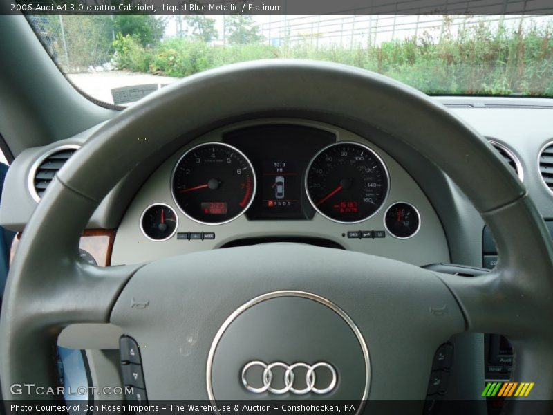 Liquid Blue Metallic / Platinum 2006 Audi A4 3.0 quattro Cabriolet