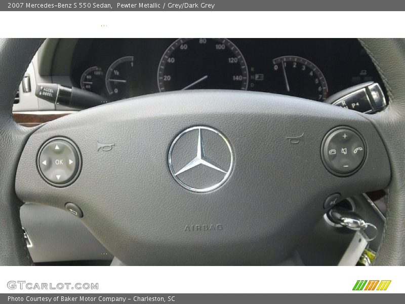 Pewter Metallic / Grey/Dark Grey 2007 Mercedes-Benz S 550 Sedan