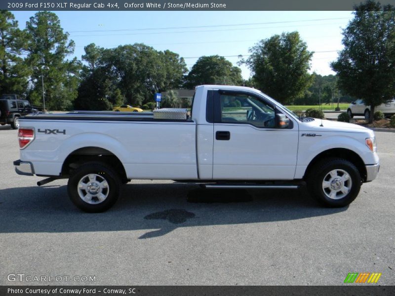 Oxford White / Stone/Medium Stone 2009 Ford F150 XLT Regular Cab 4x4