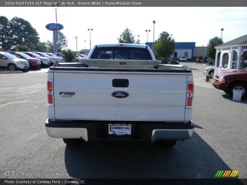 Oxford White / Stone/Medium Stone 2009 Ford F150 XLT Regular Cab 4x4