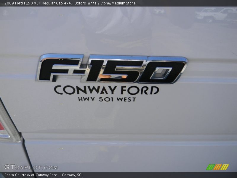 Oxford White / Stone/Medium Stone 2009 Ford F150 XLT Regular Cab 4x4