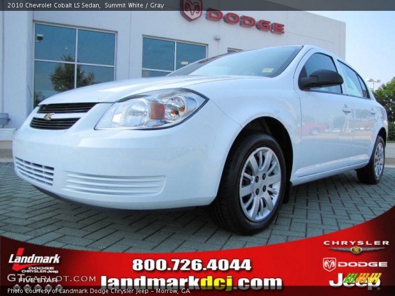 Summit White / Gray 2010 Chevrolet Cobalt LS Sedan