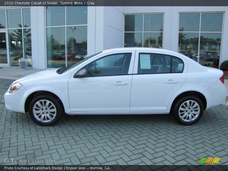 Summit White / Gray 2010 Chevrolet Cobalt LS Sedan