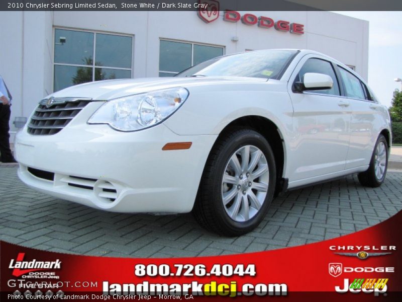 Stone White / Dark Slate Gray 2010 Chrysler Sebring Limited Sedan