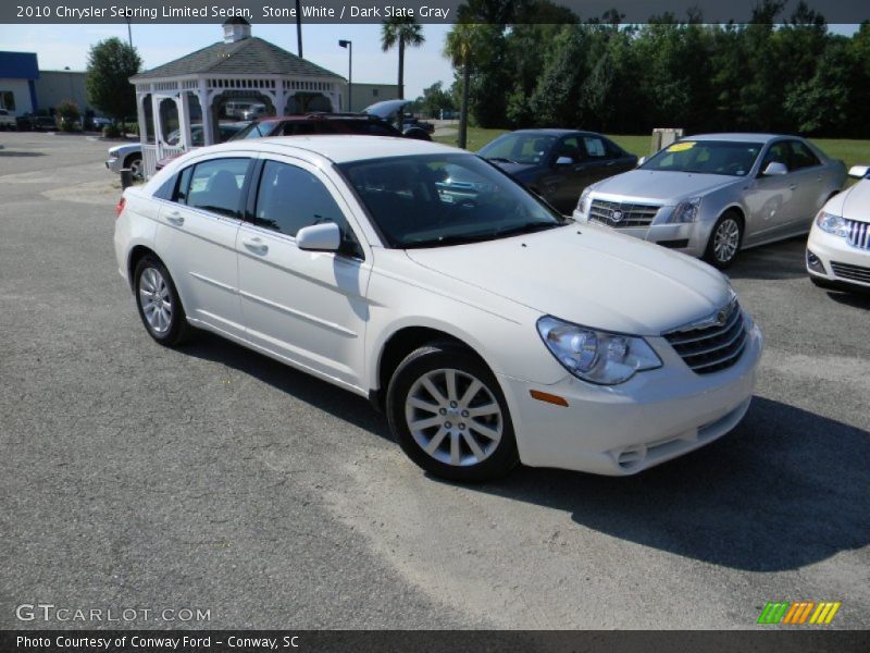 Stone White / Dark Slate Gray 2010 Chrysler Sebring Limited Sedan