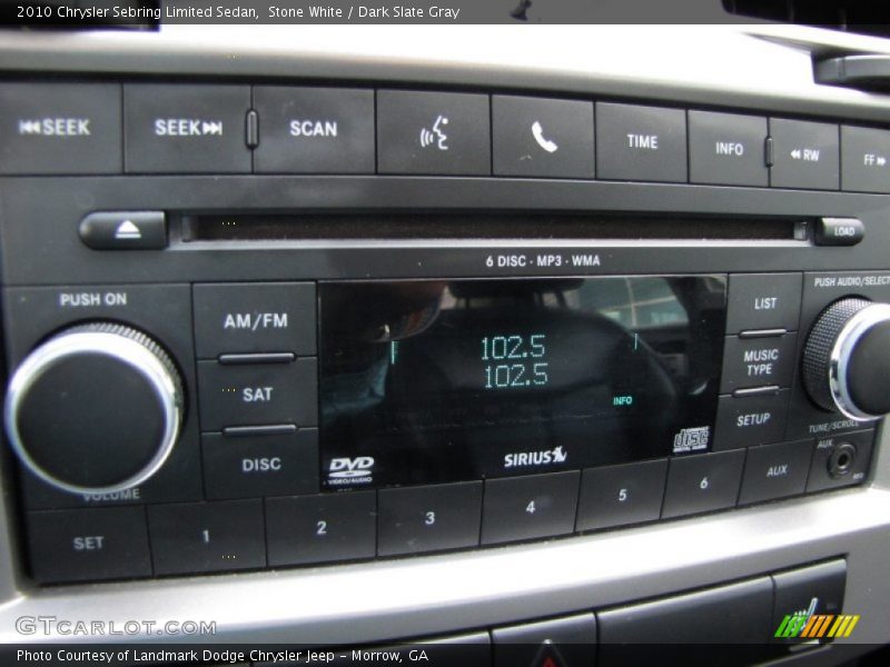 Stone White / Dark Slate Gray 2010 Chrysler Sebring Limited Sedan