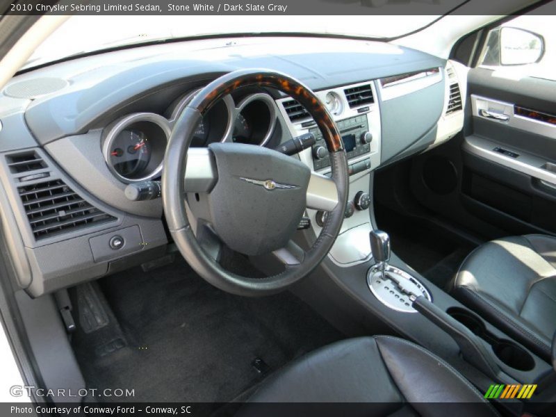 Stone White / Dark Slate Gray 2010 Chrysler Sebring Limited Sedan
