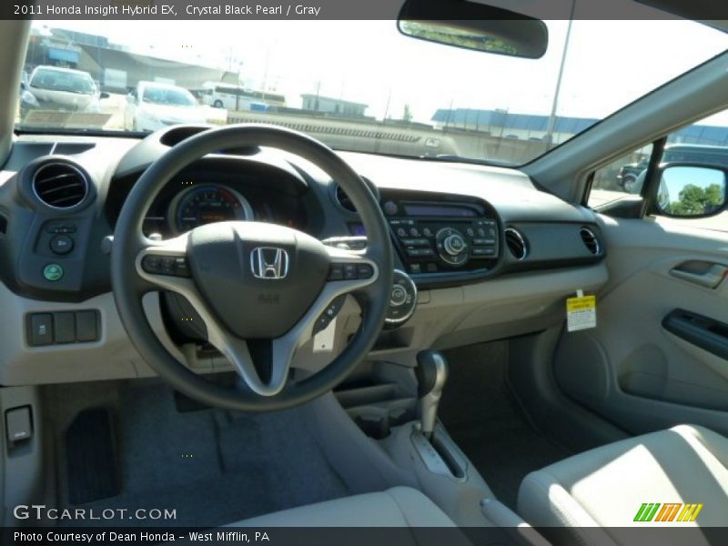 Crystal Black Pearl / Gray 2011 Honda Insight Hybrid EX