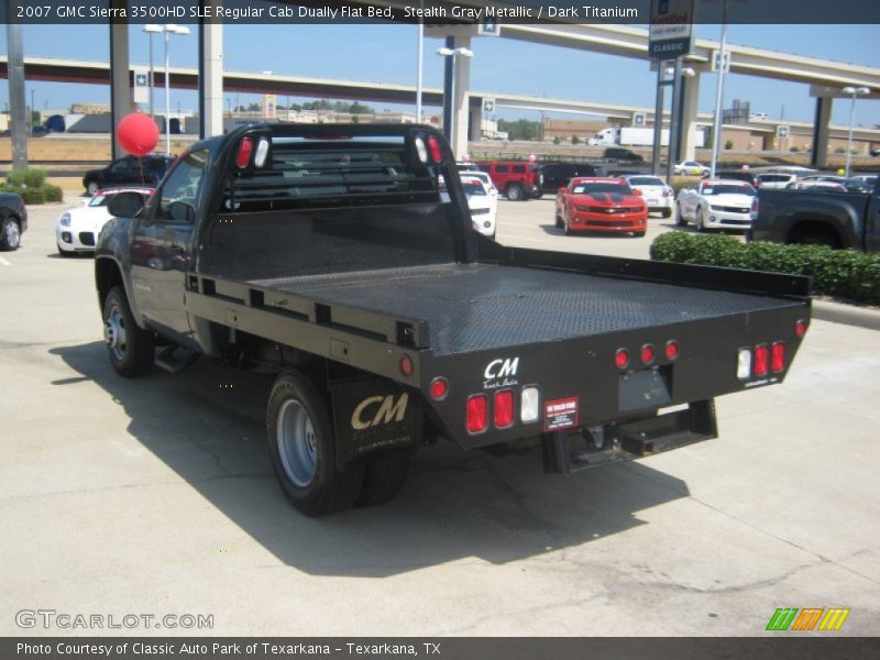 Stealth Gray Metallic / Dark Titanium 2007 GMC Sierra 3500HD SLE Regular Cab Dually Flat Bed