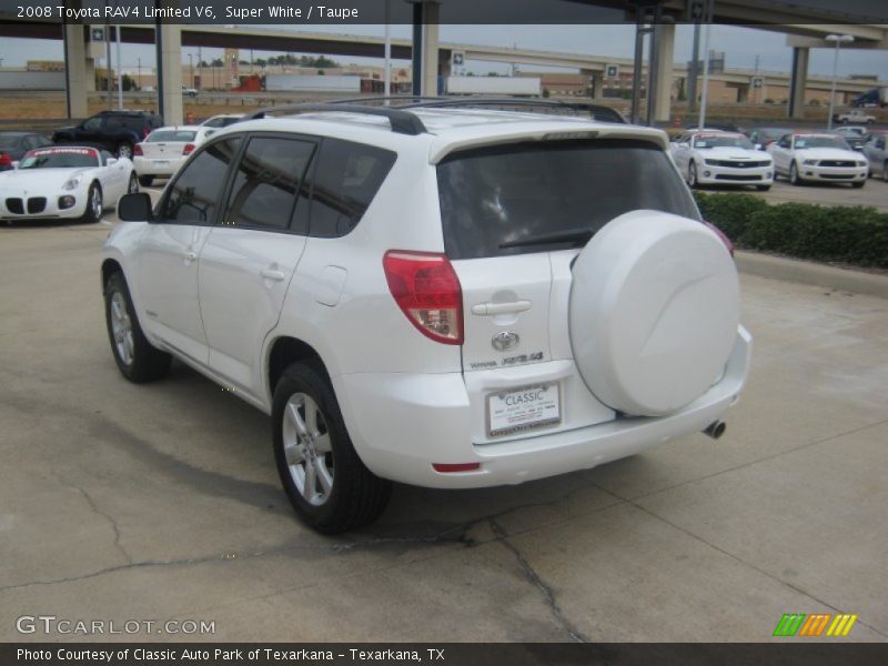Super White / Taupe 2008 Toyota RAV4 Limited V6