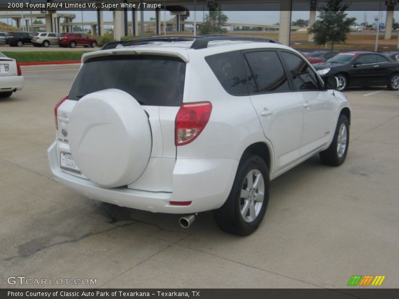 Super White / Taupe 2008 Toyota RAV4 Limited V6