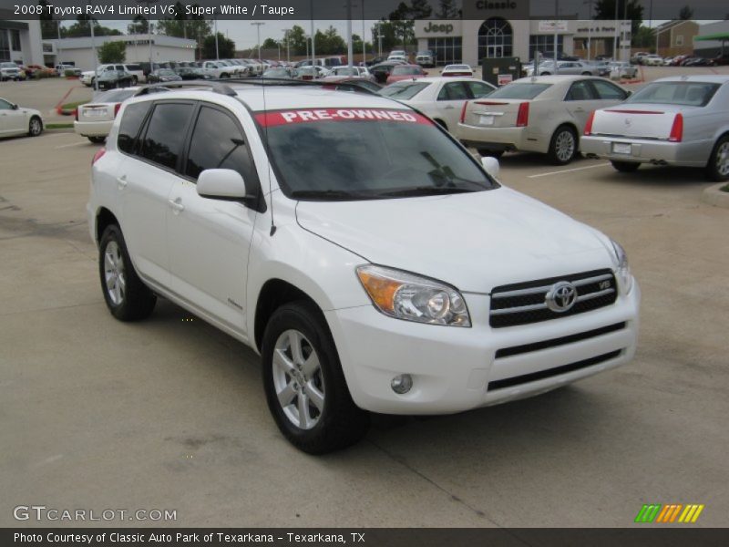 Super White / Taupe 2008 Toyota RAV4 Limited V6