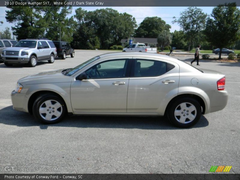 White Gold / Dark Slate Gray 2010 Dodge Avenger SXT
