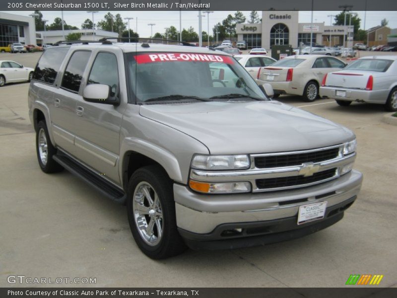 Silver Birch Metallic / Tan/Neutral 2005 Chevrolet Suburban 1500 LT