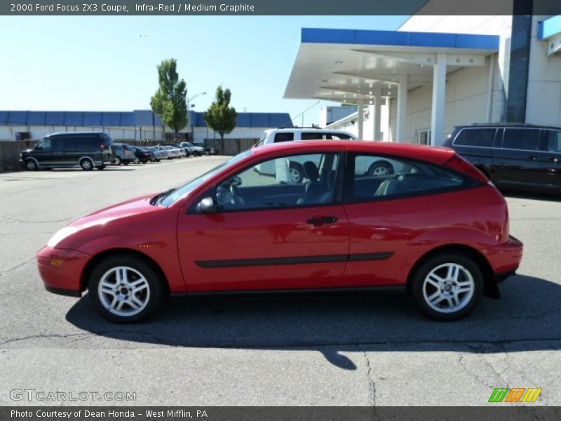 Infra-Red / Medium Graphite 2000 Ford Focus ZX3 Coupe