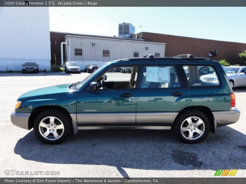 Arcadia Green / Beige 2000 Subaru Forester 2.5 S