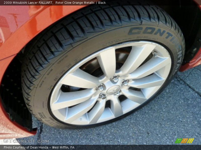 Rotor Glow Orange Metallic / Black 2009 Mitsubishi Lancer RALLIART